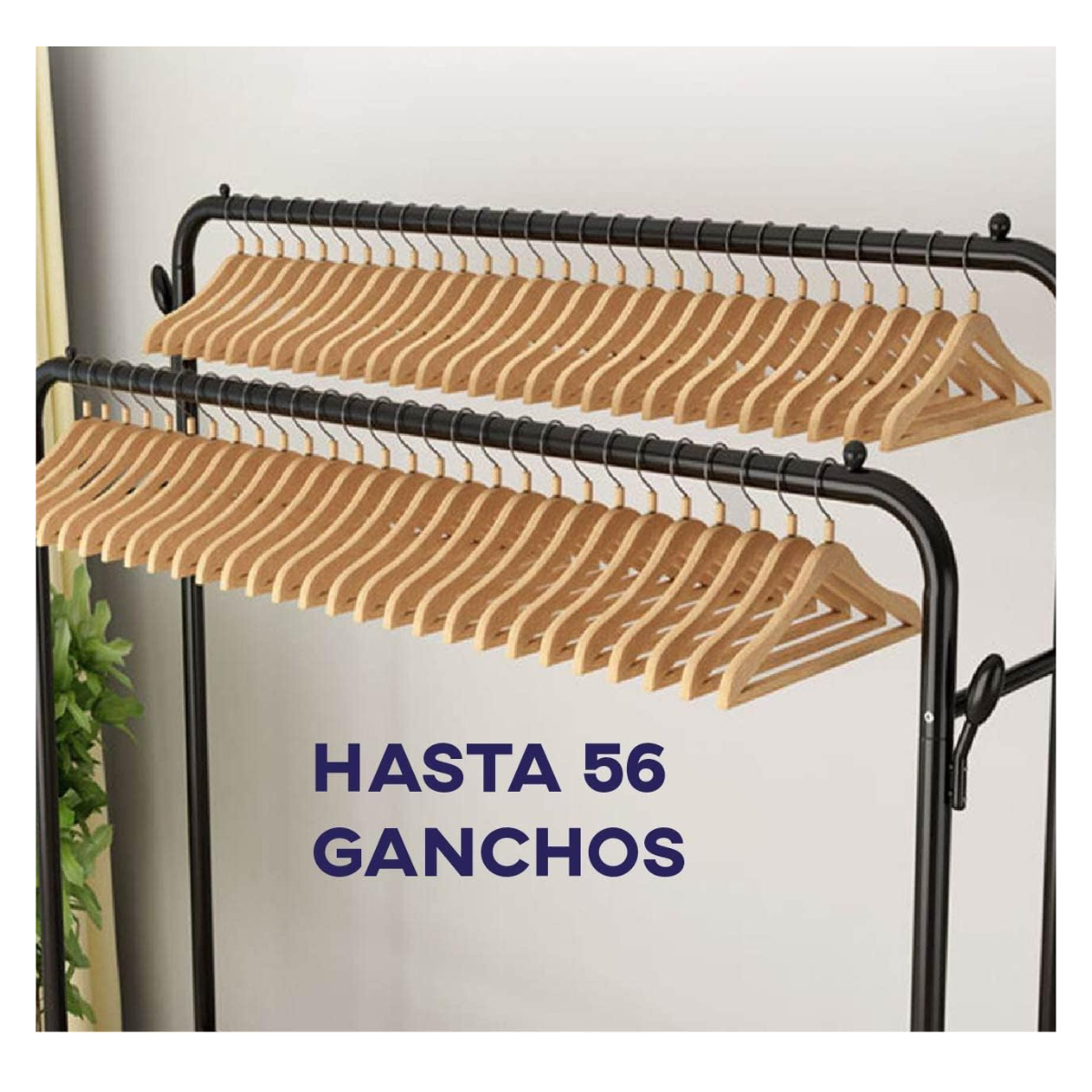 Perchero Closet Doble de Metal